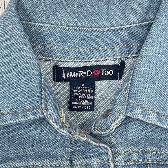 Limited Two Girls Denim Vest Size 5 - Picture 4 of 4